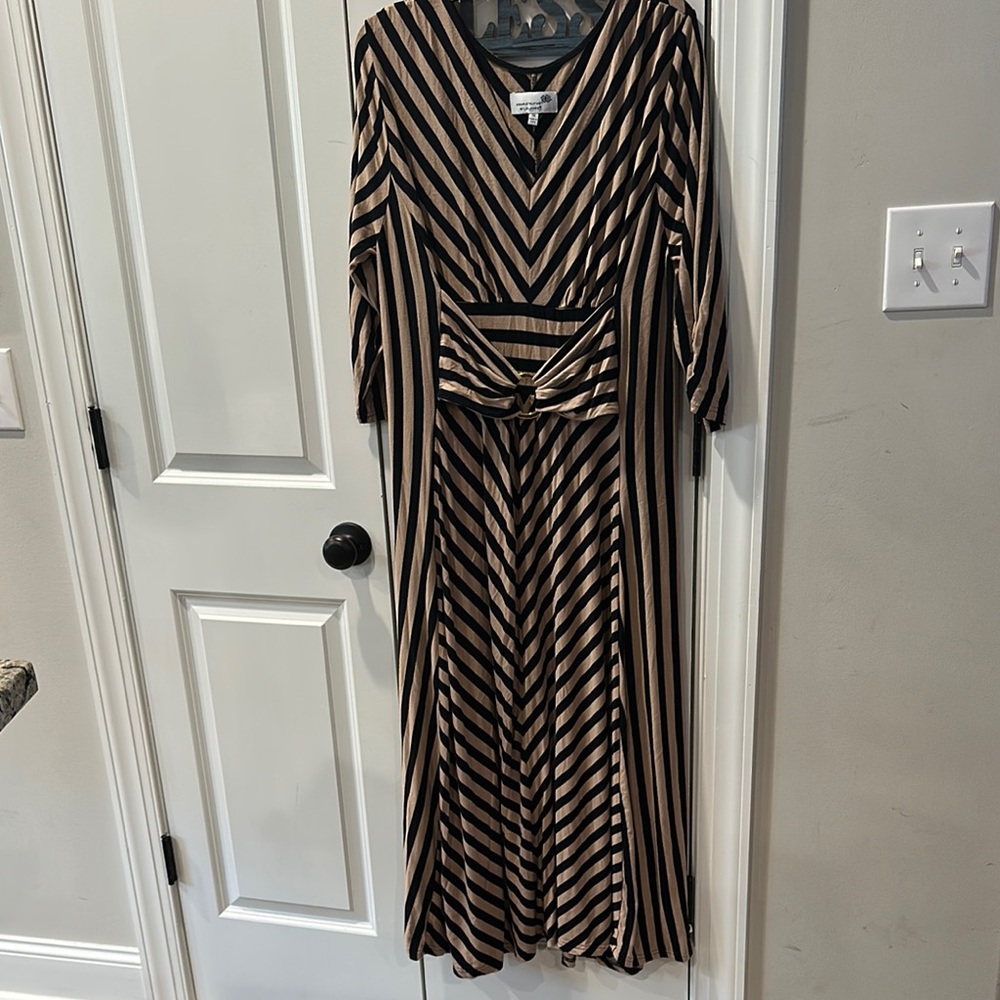 Completely me Long Sleeve Striped Dress